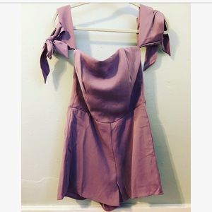She and Sky purple off the shoulder romper